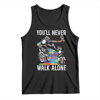 Autism Acceptance Tank Top Autism Dad Motocross Rider Father Son Support