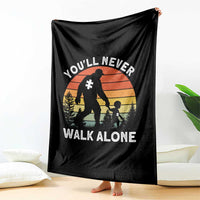 Autism Acceptance Throw Blanket Autism Dad You'll Never Walk Alone Support