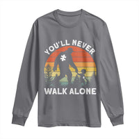 Autism Acceptance Long Sleeve Shirt Autism Dad You'll Never Walk Alone Support
