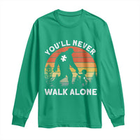 Autism Acceptance Long Sleeve Shirt Autism Dad You'll Never Walk Alone Support