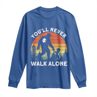Autism Acceptance Long Sleeve Shirt Autism Dad You'll Never Walk Alone Support