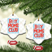 Boy Moms Club Ceramic Ornament Funny Motherhood Baseball Gift For Mom