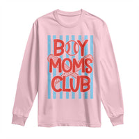Boy Moms Club Long Sleeve Shirt Funny Motherhood Baseball Gift For Mom