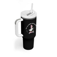 Funny Goose Mom Tumbler With Handle Off To Commit Mom Foolery