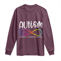 Autism Acceptance Long Sleeve Shirt Neurodivergent Support Infinity Symbol