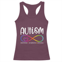 Autism Acceptance Racerback Tank Top Neurodivergent Support Infinity Symbol