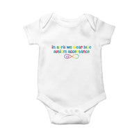 Autism Acceptance Baby Onesie Neurodivergent Support Infinity Heart Symbol