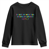 Autism Acceptance Youth Sweatshirt Neurodivergent Support Infinity Heart Symbol