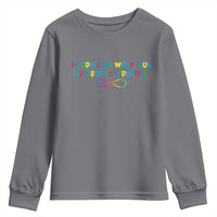 Autism Acceptance Youth Sweatshirt Neurodivergent Support Infinity Heart Symbol