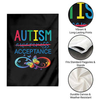 Autism Acceptance Garden Flag Neurodivergent Support Infinity Butterfly Symbol