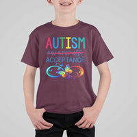 Autism Acceptance T Shirt For Kid Neurodivergent Support Infinity Butterfly Symbol