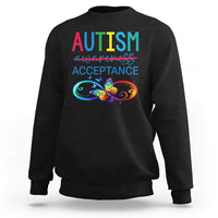 Autism Acceptance Sweatshirt Neurodivergent Support Infinity Butterfly Symbol