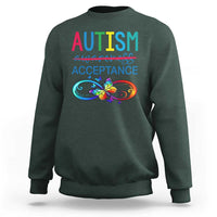 Autism Acceptance Sweatshirt Neurodivergent Support Infinity Butterfly Symbol
