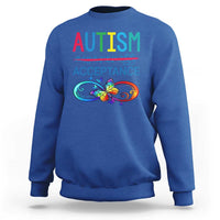 Autism Acceptance Sweatshirt Neurodivergent Support Infinity Butterfly Symbol