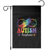 Autism Acceptance Garden Flag Neurodivergent Support Rainbow Feather Infinity Symbol
