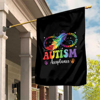 Autism Acceptance Garden Flag Neurodivergent Support Rainbow Feather Infinity Symbol