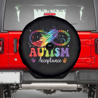Autism Acceptance Spare Tire Cover Neurodivergent Support Rainbow Feather Infinity Symbol