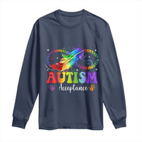 Autism Acceptance Long Sleeve Shirt Neurodivergent Support Rainbow Feather Infinity Symbol