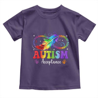 Autism Acceptance Toddler T Shirt Neurodivergent Support Rainbow Feather Infinity Symbol