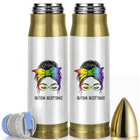 Autism Acceptance Bullet Tumbler Neurodiversity Awareness Messy Bun Women