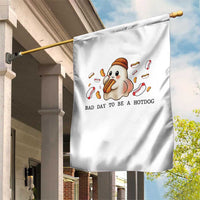 Funny Hot Dog Ghost Halloween Garden Flag Bad Day To Be A Hotdog - Wonder Print Shop