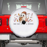 Funny Hot Dog Ghost Halloween Spare Tire Cover Bad Day To Be A Hotdog - Wonder Print Shop