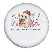 Funny Hot Dog Ghost Halloween Spare Tire Cover Bad Day To Be A Hotdog - Wonder Print Shop