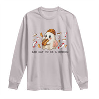 Funny Hot Dog Ghost Halloween Long Sleeve Shirt Bad Day To Be A Hotdog - Wonder Print Shop