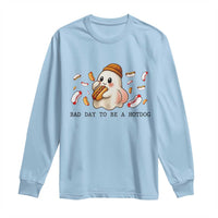Funny Hot Dog Ghost Halloween Long Sleeve Shirt Bad Day To Be A Hotdog - Wonder Print Shop