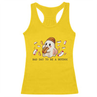 Funny Hot Dog Ghost Halloween Racerback Tank Top Bad Day To Be A Hotdog - Wonder Print Shop