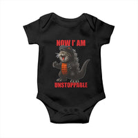 Now I Am Unstoppable Baby Onesie Funny Cute Cat Catzilla - Wonder Print Shop