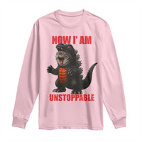 Now I Am Unstoppable Long Sleeve Shirt Funny Cute Cat Catzilla - Wonder Print Shop