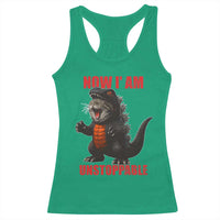 Now I Am Unstoppable Racerback Tank Top Funny Cute Cat Catzilla - Wonder Print Shop