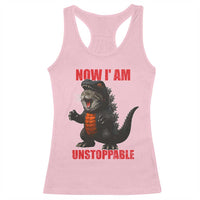 Now I Am Unstoppable Racerback Tank Top Funny Cute Cat Catzilla - Wonder Print Shop