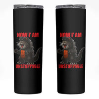 Now I Am Unstoppable Skinny Tumbler Funny Cute Cat Catzilla - Wonder Print Shop
