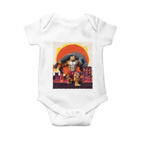 Catzilla Funny Cat Japanese Cityscape Baby Onesie - Wonder Print Shop