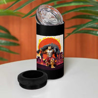 Catzilla Funny Cat Japanese Cityscape 4 in 1 Can Cooler Tumbler - Wonder Print Shop