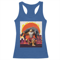Catzilla Funny Cat Japanese Cityscape Racerback Tank Top - Wonder Print Shop