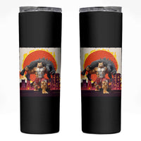 Catzilla Funny Cat Japanese Cityscape Skinny Tumbler - Wonder Print Shop