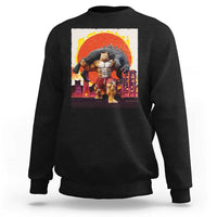 Catzilla Funny Cat Japanese Cityscape Sweatshirt - Wonder Print Shop
