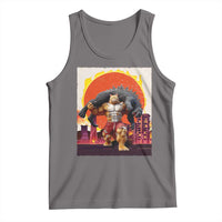 Catzilla Funny Cat Japanese Cityscape Tank Top - Wonder Print Shop