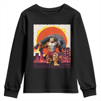Catzilla Funny Cat Japanese Cityscape Youth Sweatshirt - Wonder Print Shop