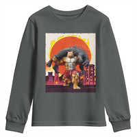 Catzilla Funny Cat Japanese Cityscape Youth Sweatshirt - Wonder Print Shop