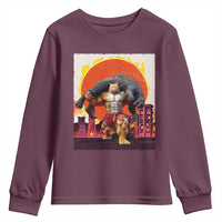 Catzilla Funny Cat Japanese Cityscape Youth Sweatshirt - Wonder Print Shop