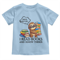 That Is What I Do I Read Books Toddler T Shirt Funny Sloth Book Lover - Wonder Print Shop