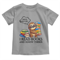 That Is What I Do I Read Books Toddler T Shirt Funny Sloth Book Lover - Wonder Print Shop