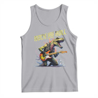 Rock And Roll Tank Top Funny Dionasaur Playing Guitar - Wonder Print Shop