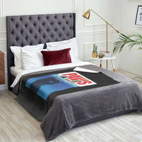 Funny Black Cat Throw Blanket PAWS Parody Kitten Mouse Humorous - Wonder Print Shop