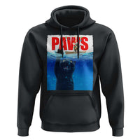 Funny Black Cat Hoodie PAWS Parody Kitten Mouse Humorous - Wonder Print Shop