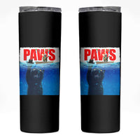 Funny Black Cat Skinny Tumbler PAWS Parody Kitten Mouse Humorous - Wonder Print Shop